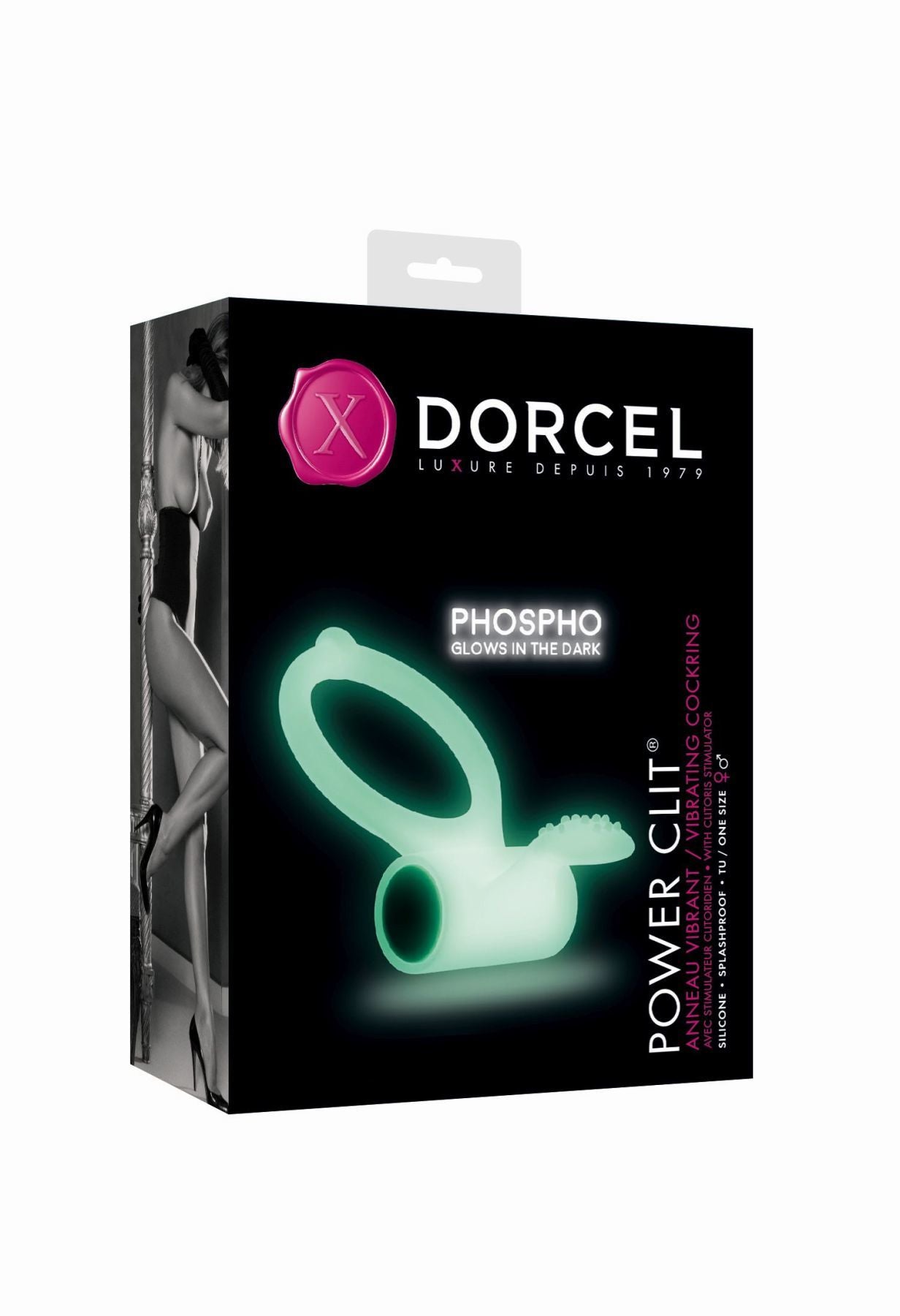 Thumb image for product index 2: Ерекційне кільце Dorcel Power Clit White PHOSPHO з вібрацією