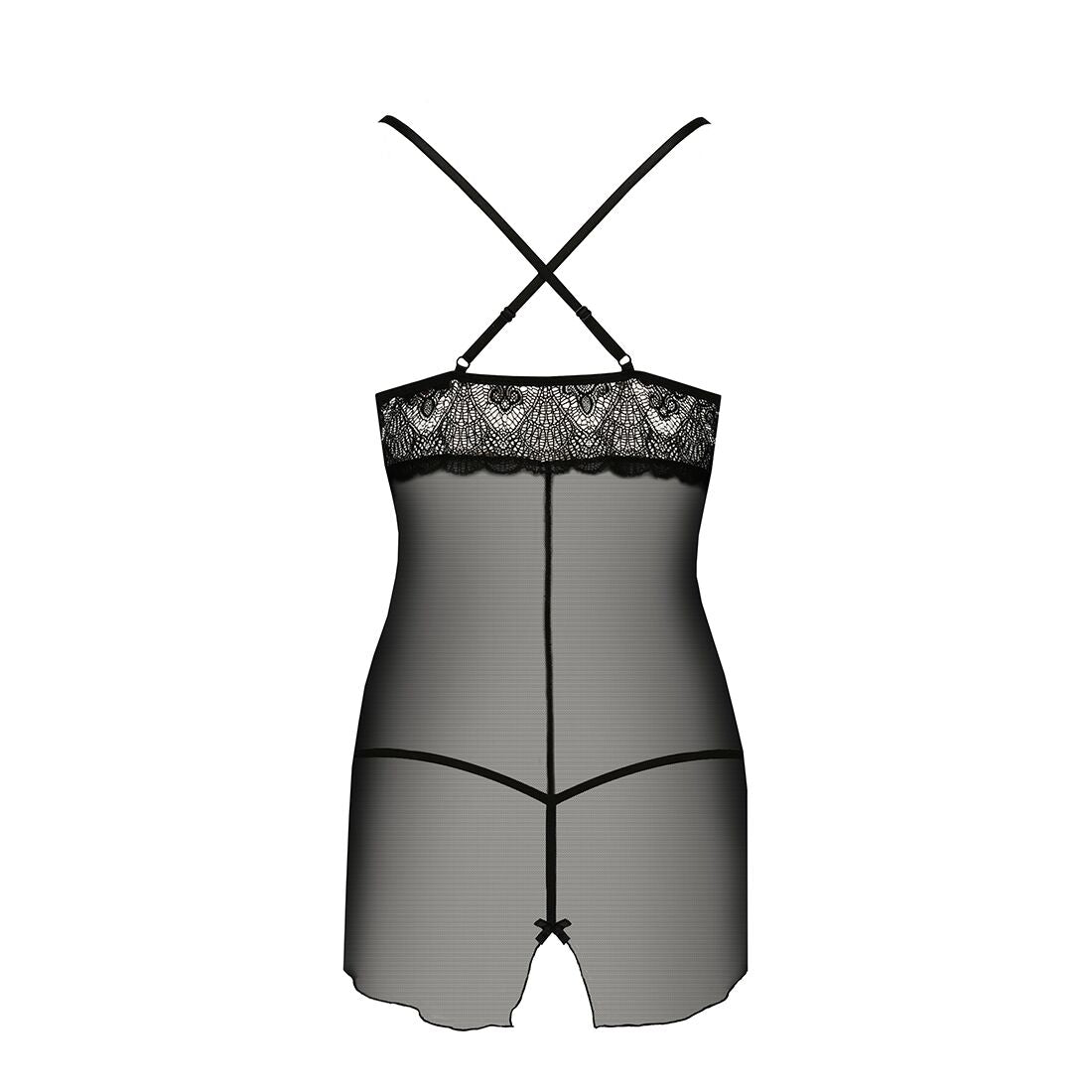 Прозрачная сорочка приталенная Passion QUENTRIS CHEMISE, трусики   - превью 13
