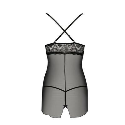 Прозрачная сорочка приталенная Passion QUENTRIS CHEMISE, трусики   - фото 6