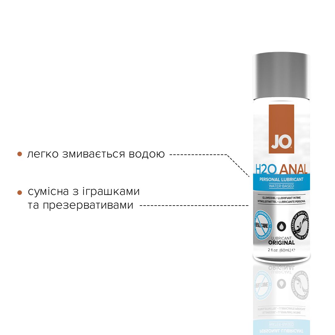 Thumb image for product index 8: Анальна змазка JO ANAL H2O — ORIGINAL