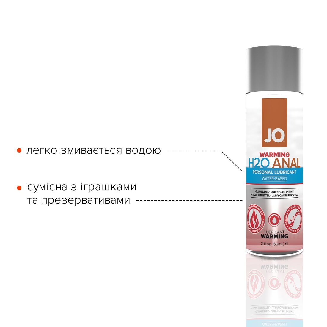 Thumb image for product index 3: Анальна змазка JO ANAL H2O — WARMING