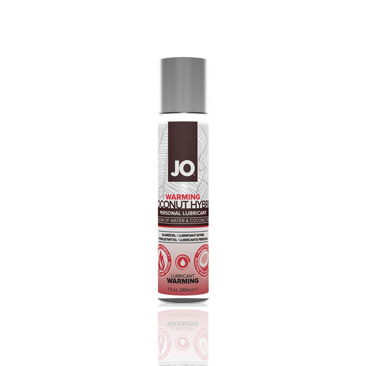 Розігрівальна змазка-крем з кокосовою олією JO Coconut Hybrid WARMING біла