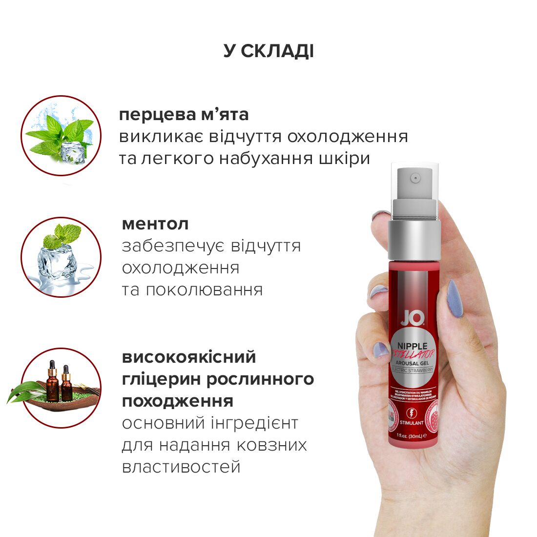 Thumb image for product index 3: Гель для стимуляции сосков JO Nipple Titillator Strawberry