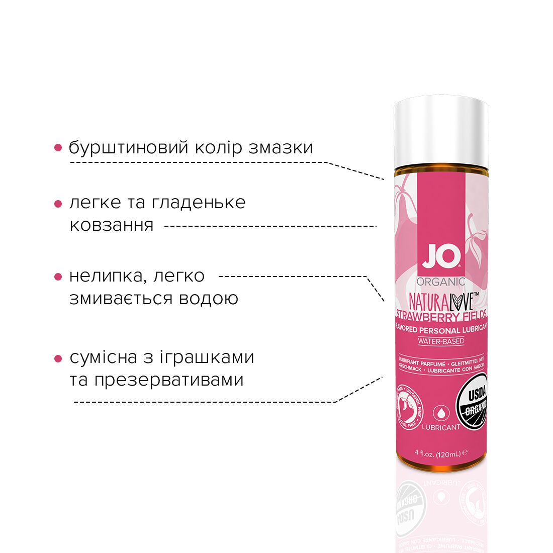 Thumb image for product index 2: Змазка на водній основі JO NATURALOVE Strawberry