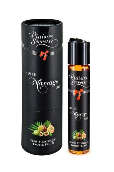 Масажна олія з афродизіаками, їстівна  Plaisirs Secrets Exotic Fruits