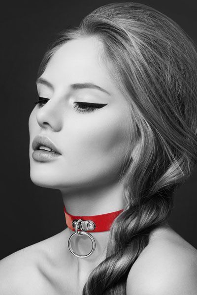 Чокер з кільцем для повідця Bijoux Pour Toi - FETISH