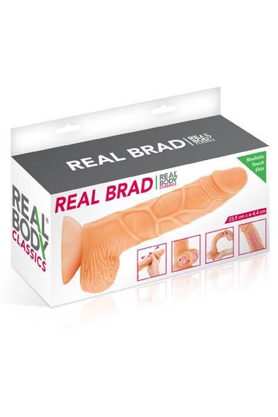 Main image for product index 3: Фалоімітатор із рухомою крайньою плоттю Real Body — Real Brad