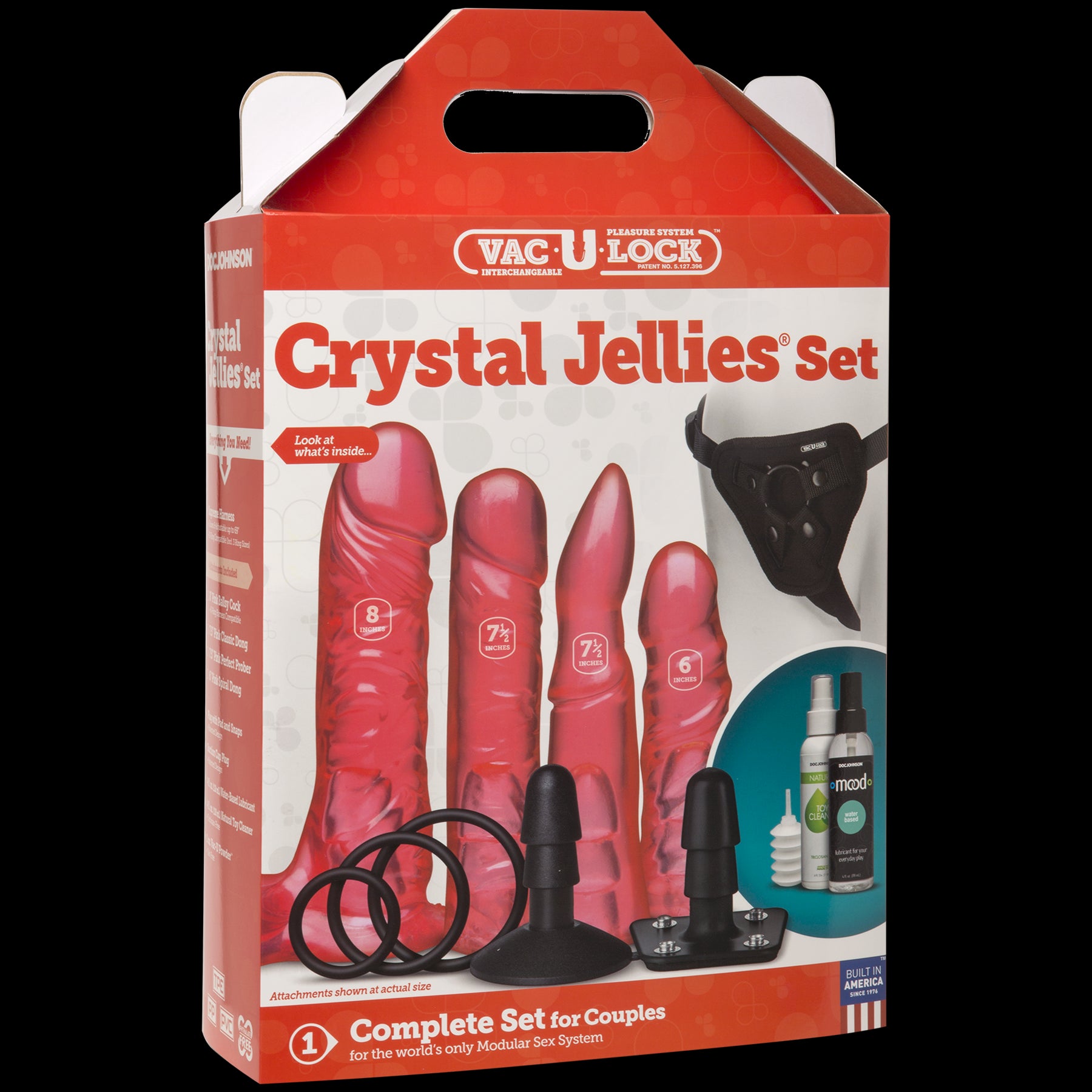 Thumb image for product index 5: Набір для страпона Doc Johnson Vac-U-Lock Crystal Jellies Set