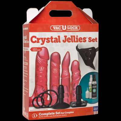 Main image for product index 5: Набір для страпона Doc Johnson Vac-U-Lock Crystal Jellies Set