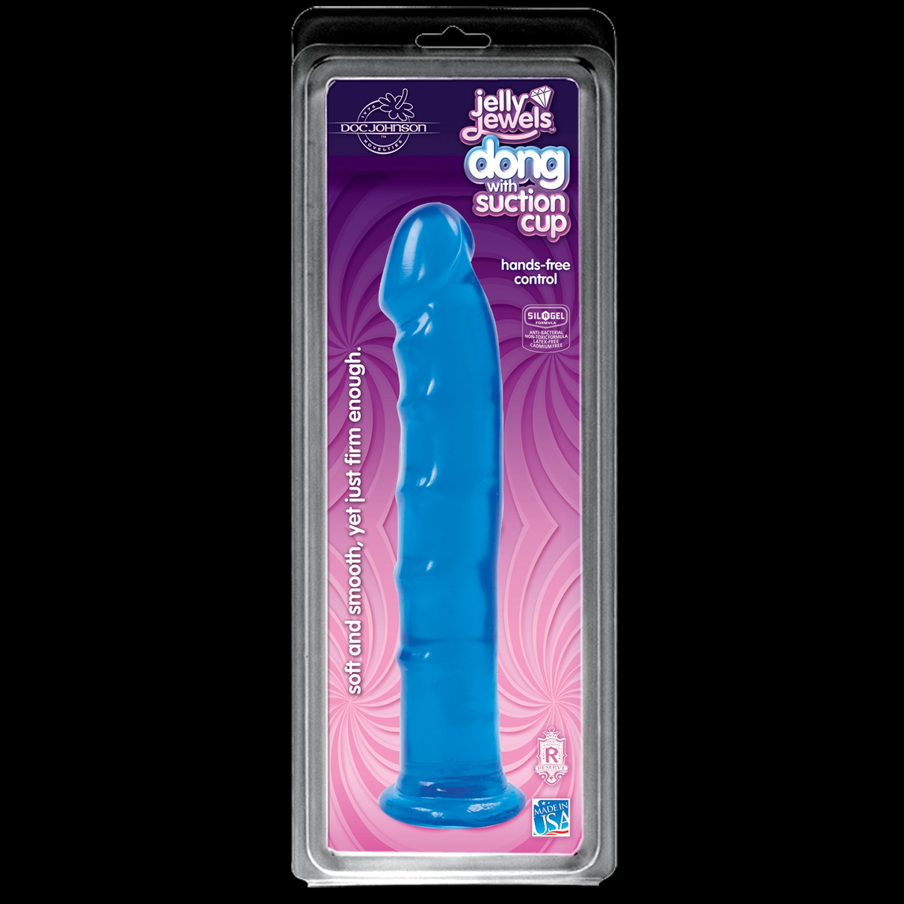 Thumb image for product index 4: Фаллоимитатор Doc Johnson Jelly Jewels Dong & Suction Cup, антибактериальный ПВХ