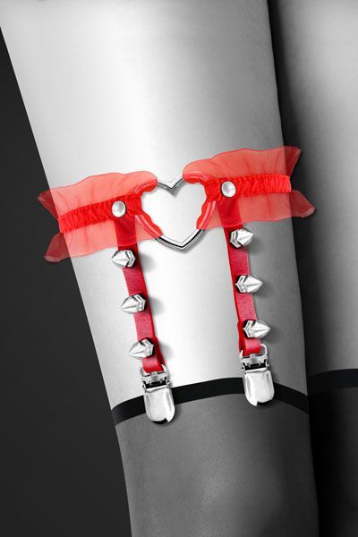 Thumb image for product index 2: Гартер на ногу Bijoux Pour Toi - WITH HEART AND SPIKES