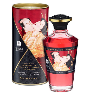 Main image for product index 1: Разогревающее масло Shunga Aphrodisiac Warming Oil - Sparkling Strawberry Wine 