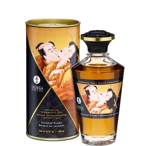 Разогревающее масло Shunga Aphrodisiac Warming Oil - Caramel Kisses 