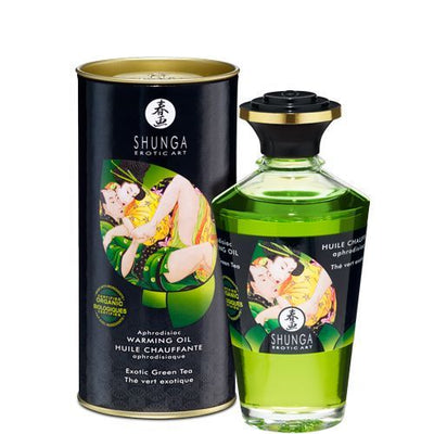 Main image for product index 1: Органічна розігрівальна олія Shunga Aphrodisiac Warming Oil – Exotic green tea