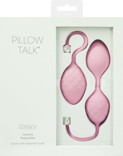 Main image for product index 19: Розкішні вагінальні кульки PILLOW TALK - Frisky з кристалом, діаметр 3,2 см, вага 49-75 гр