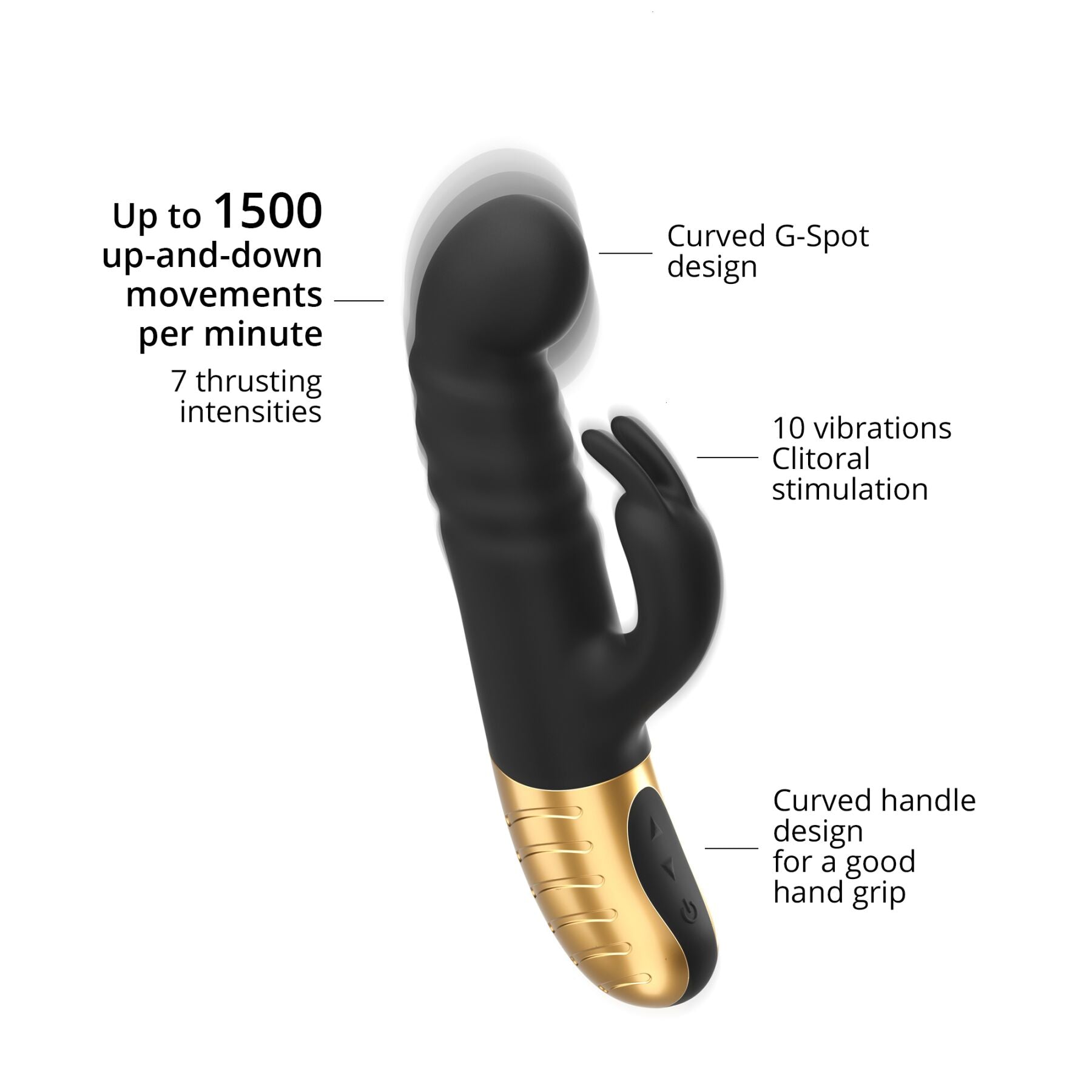 Thumb image for product index 3: Вібратор Dorcel G-STORMER зі зворотно-поступальним рухом головки, стимуляція точки G