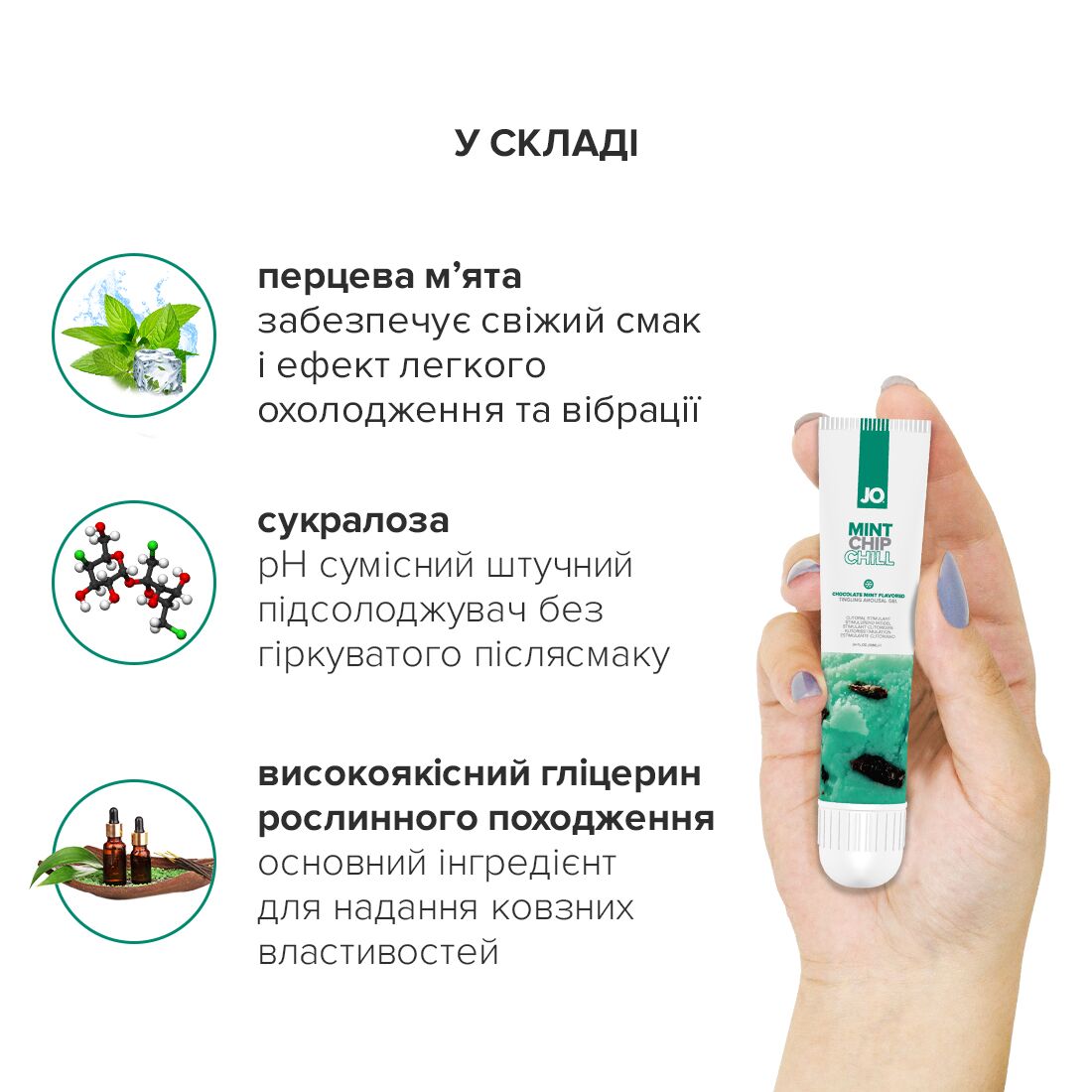 Thumb image for product index 4: Гель для клитора JO - Mint Chip Chill, можно для поцелуев