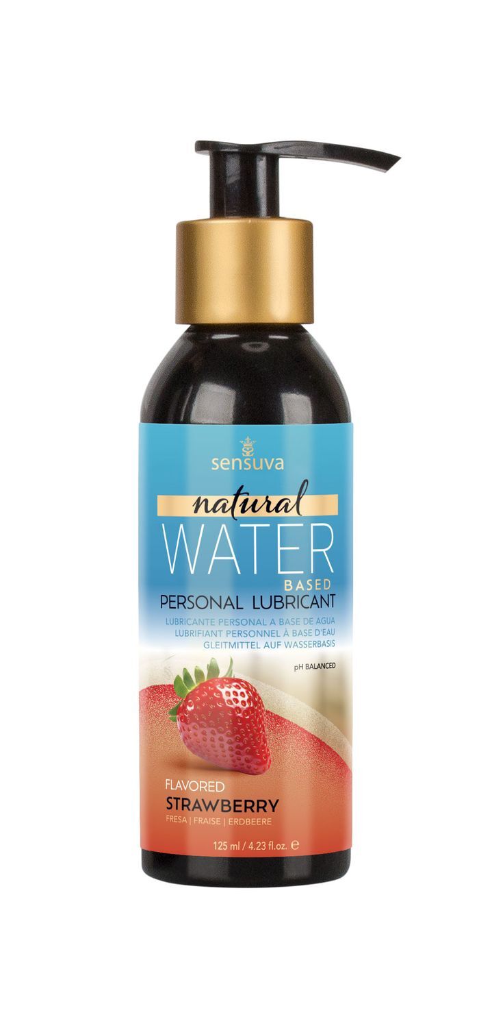 Смазка на водной основе Sensuva Natural Water-Based Strawberry  - превью 2