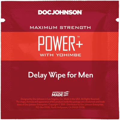 Main image for product index 1: Пролонгирующая салфетка Doc Johnson Power+ Delay Wipe For Men 