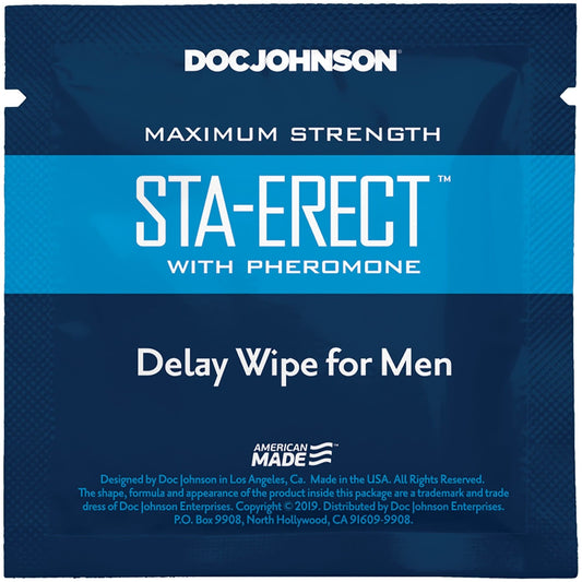 Пролонгирующая салфетка Doc Johnson Sta-Erect Delay Wipe For Men 