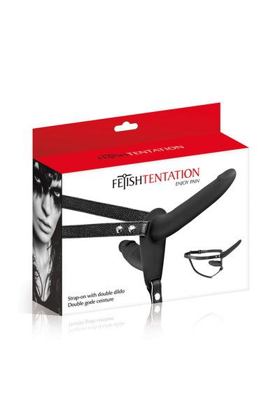 Thumb image for product index 3: Подвійний страпон Fetish Tentation Strap-On with Double Dildo