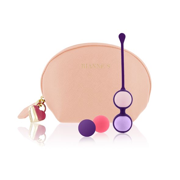 Thumb image for product index 5: Набір вагінальних кульок Rianne S: Pussy Playballs, маса 15, 25, 35, 55г, монолітні, косметичка