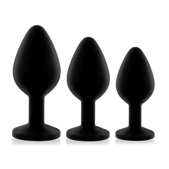 Thumb image for product index 12: Набір силіконових анальних пробок із кристалом Rianne S: Booty Plug Set