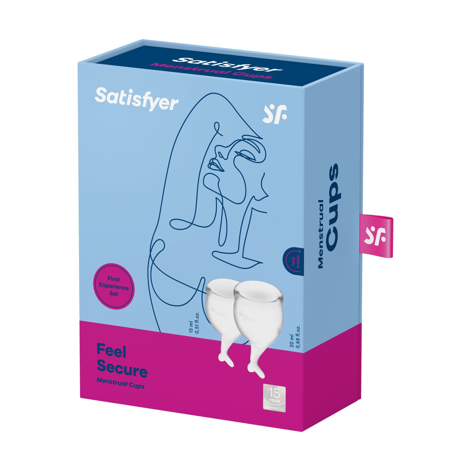 Набор менструальных чаш Satisfyer Feel Secure, 15мл и 20мл, мешочек для хранения - превью 6