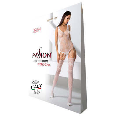 Main image for product index 4: Ажурний бодістокінг з імітацією панчіх Passion BS074