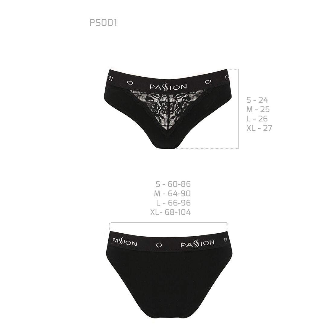 Thumb image for product index 50: Трусики с широкой резинкой и кружевом Passion PS001 PANTIES 