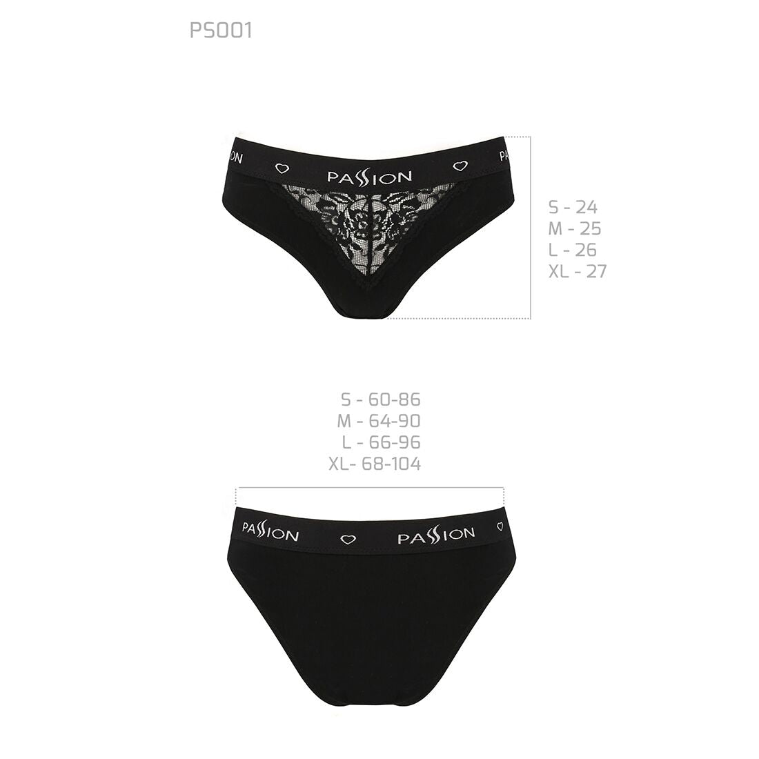 Thumb image for product index 33: Трусики с широкой резинкой и кружевом Passion PS001 PANTIES 