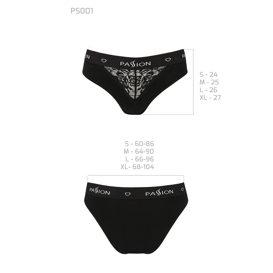 Thumb image for product index 11: Трусики с широкой резинкой и кружевом Passion PS001 PANTIES 