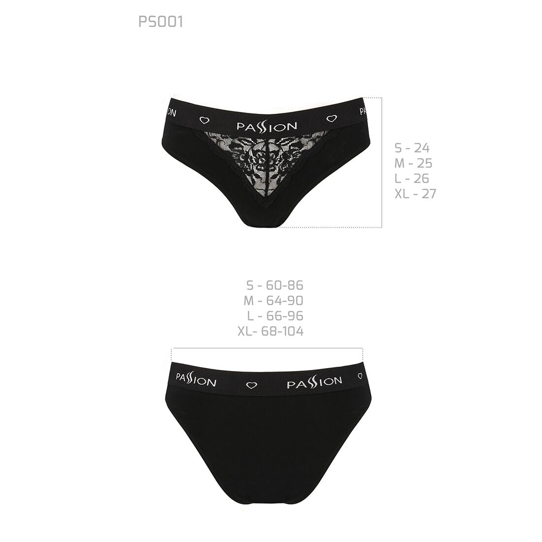 Thumb image for product index 72: Трусики с широкой резинкой и кружевом Passion PS001 PANTIES 