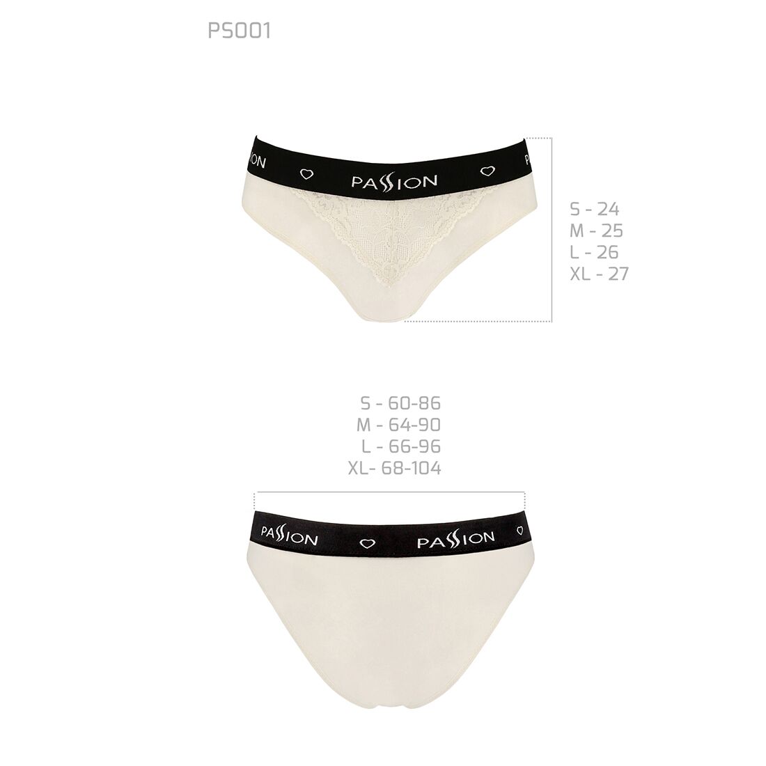 Thumb image for product index 61: Трусики с широкой резинкой и кружевом Passion PS001 PANTIES 