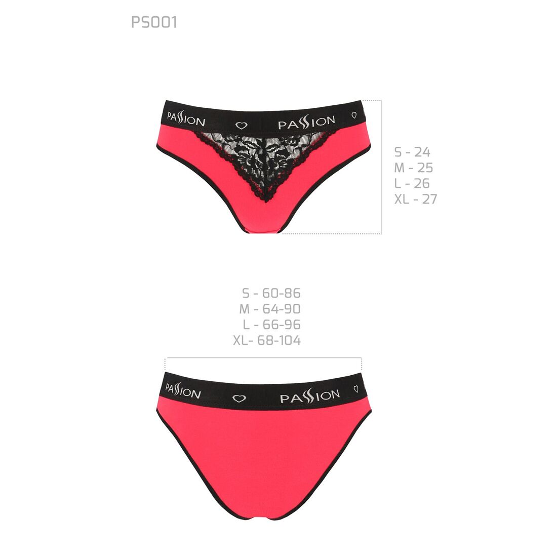 Thumb image for product index 56: Трусики с широкой резинкой и кружевом Passion PS001 PANTIES 