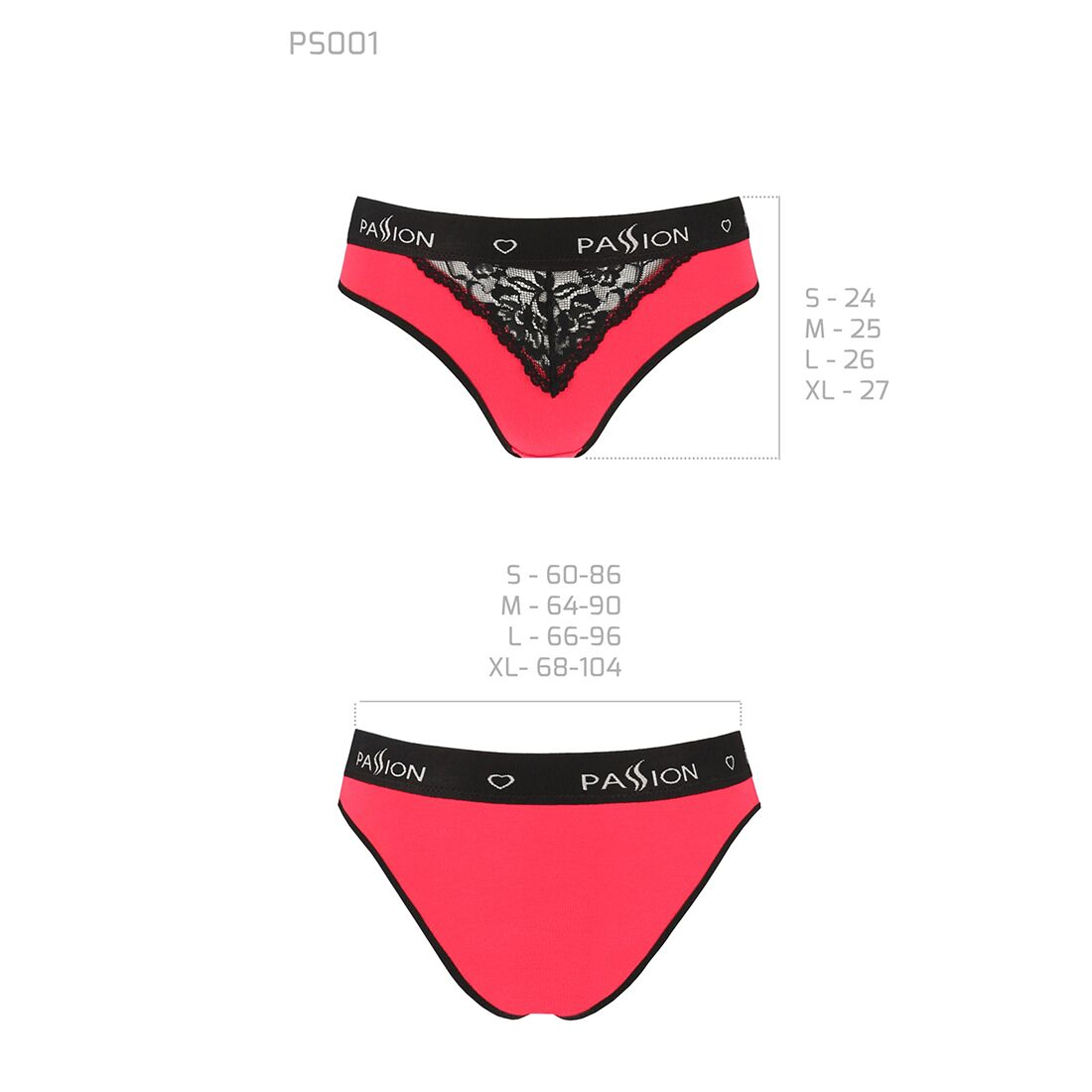 Thumb image for product index 83: Трусики с широкой резинкой и кружевом Passion PS001 PANTIES 