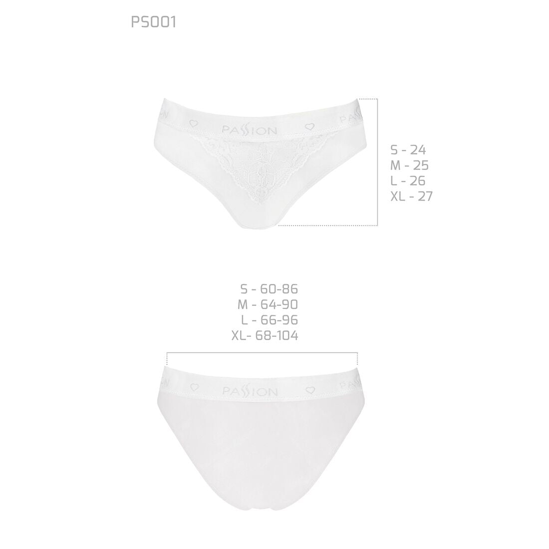 Thumb image for product index 66: Трусики с широкой резинкой и кружевом Passion PS001 PANTIES 