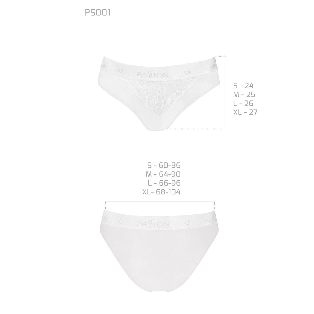 Thumb image for product index 22: Трусики с широкой резинкой и кружевом Passion PS001 PANTIES 