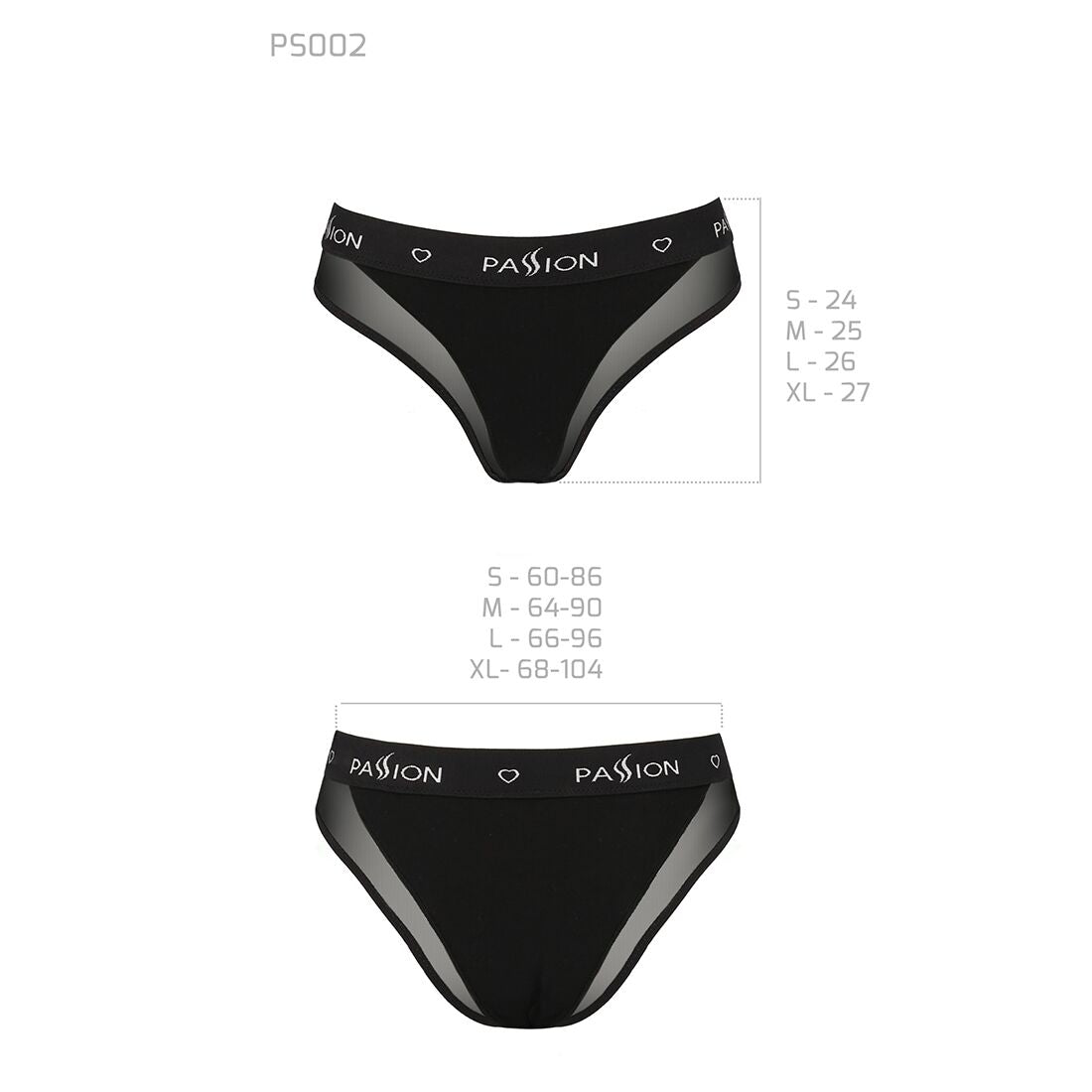 Thumb image for product index 30: Трусики с прозрачной вставкой Passion PS002 PANTIES 