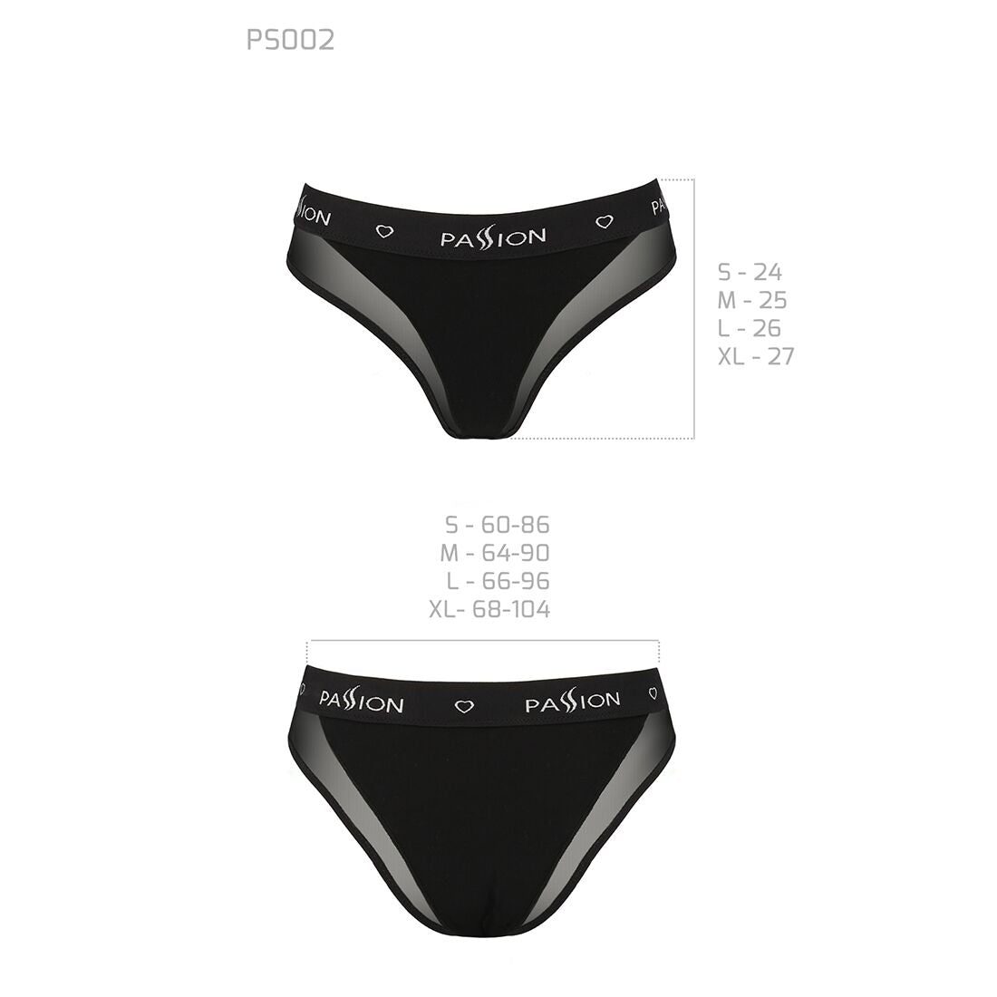 Thumb image for product index 23: Трусики с прозрачной вставкой Passion PS002 PANTIES 