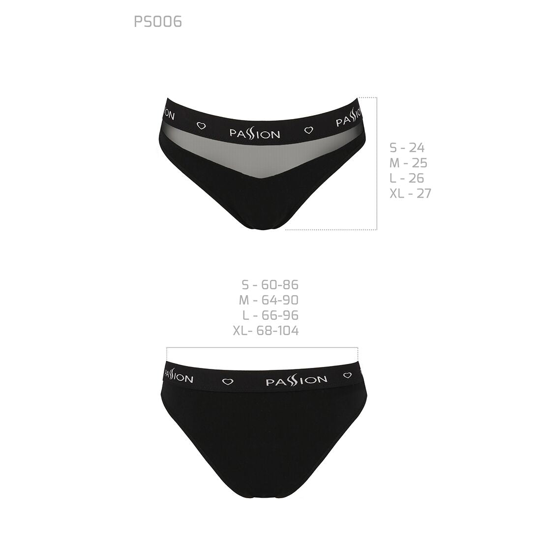 Thumb image for product index 35: Трусики с прозрачной вставкой Passion PS006 PANTIES 