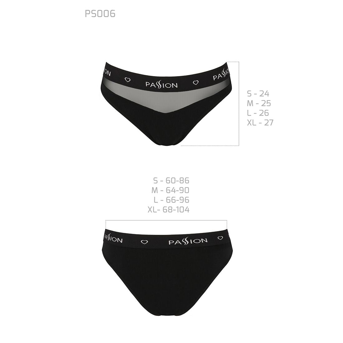 Thumb image for product index 18: Трусики с прозрачной вставкой Passion PS006 PANTIES 