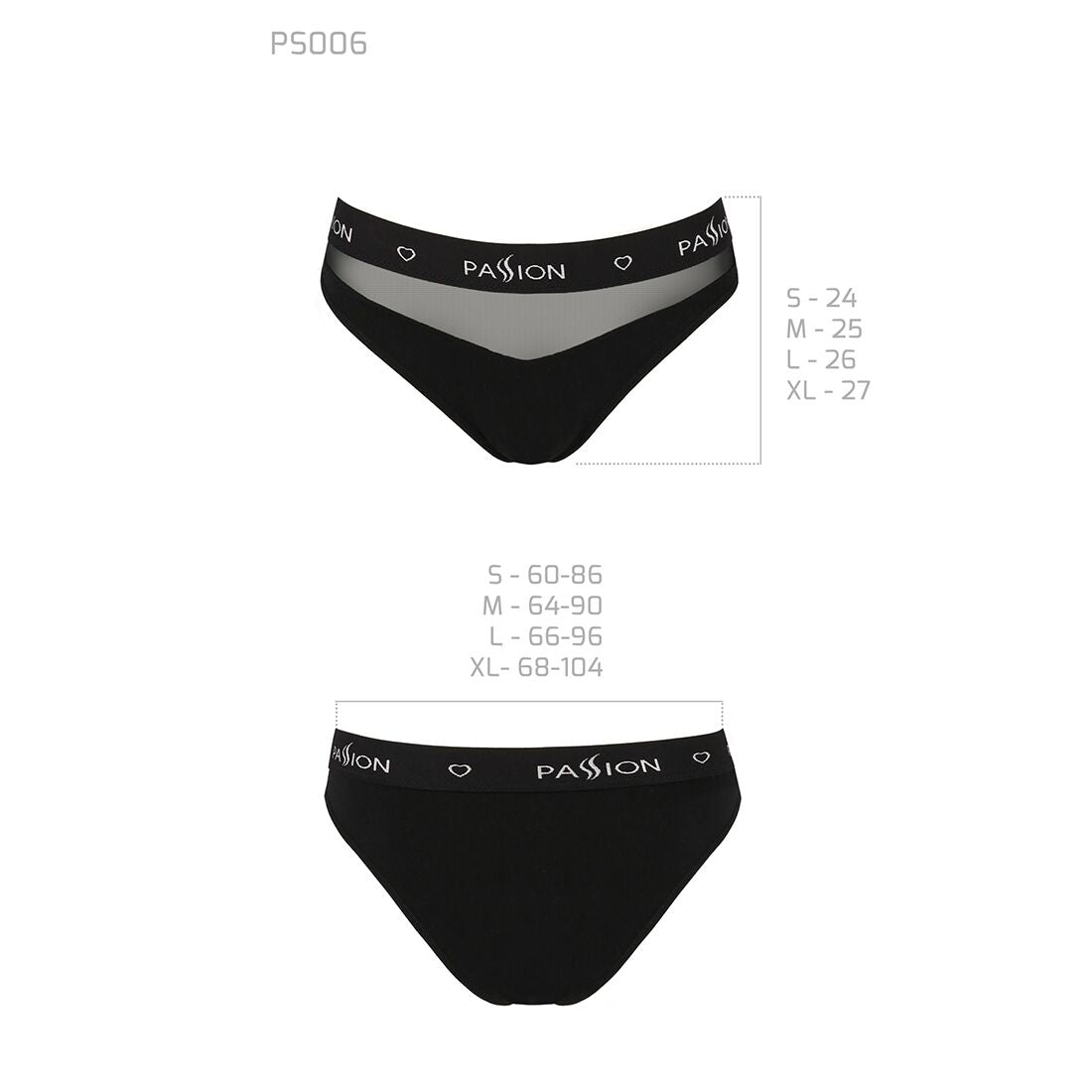 Thumb image for product index 11: Трусики с прозрачной вставкой Passion PS006 PANTIES 