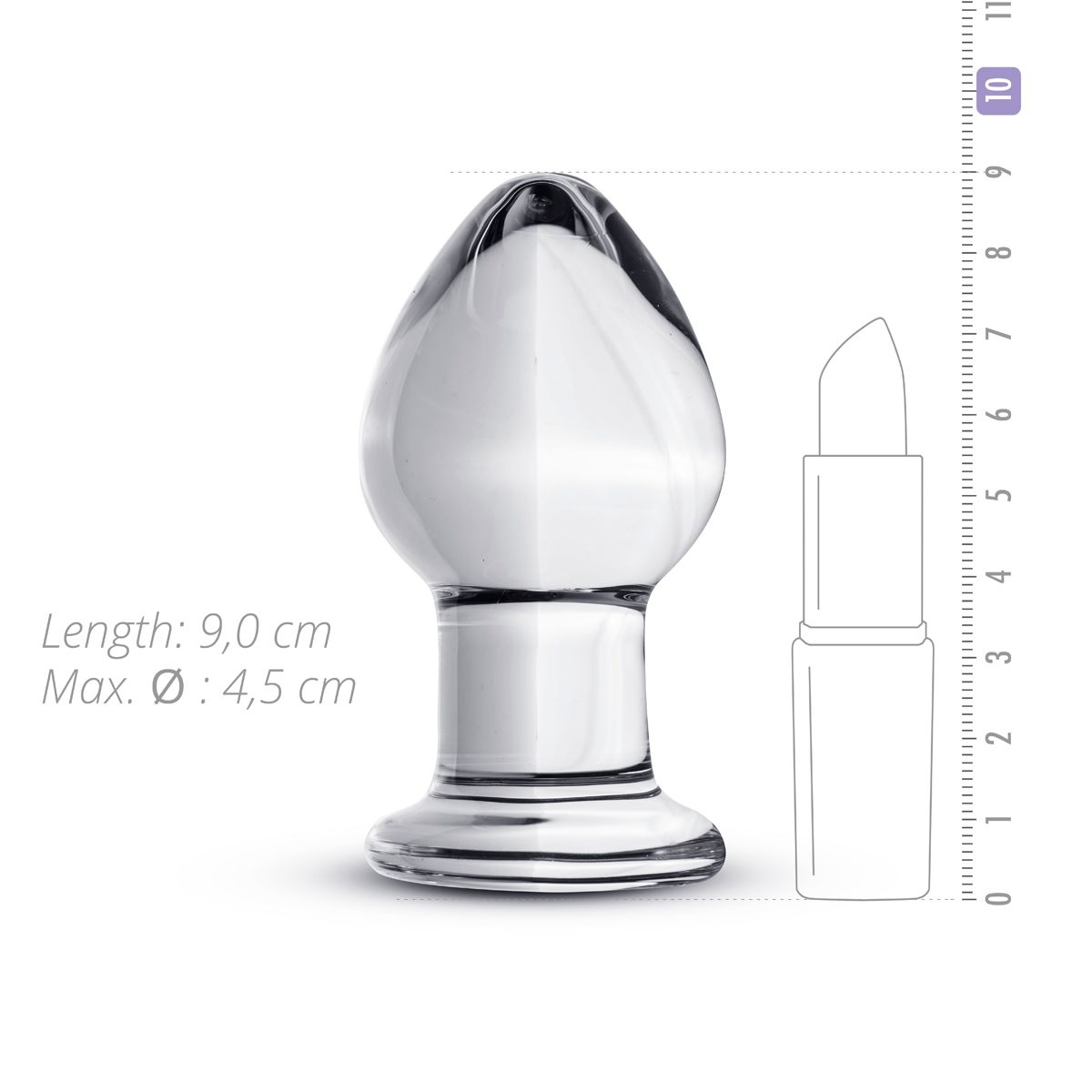 Thumb image for product index 10: Стеклянная анальная пробка Gildo Glass Buttplug No. 26