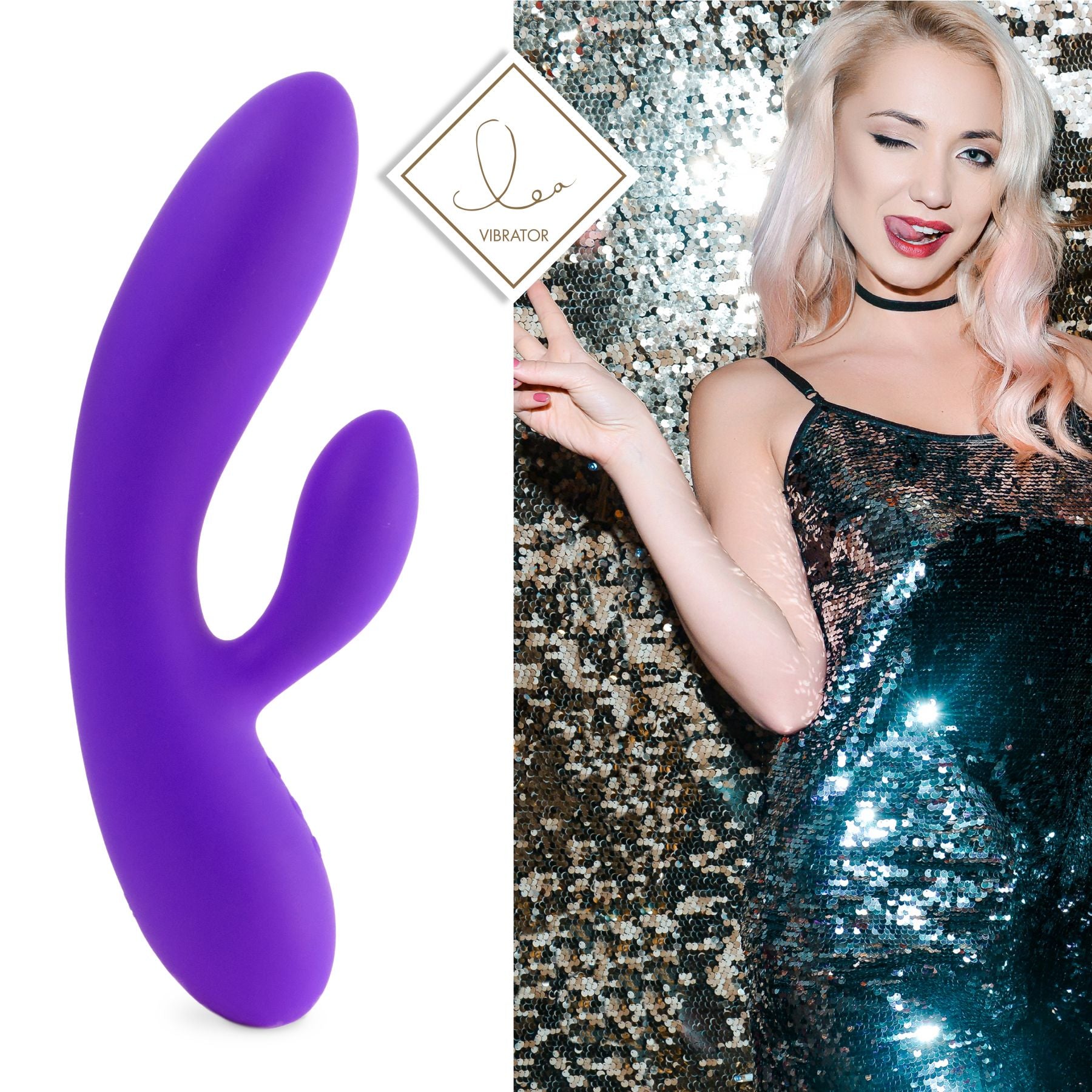 Thumb image for product index 2: Гибкий вибратор кролик с двумя моторами FeelzToys Lea Rabbit Vibrator 