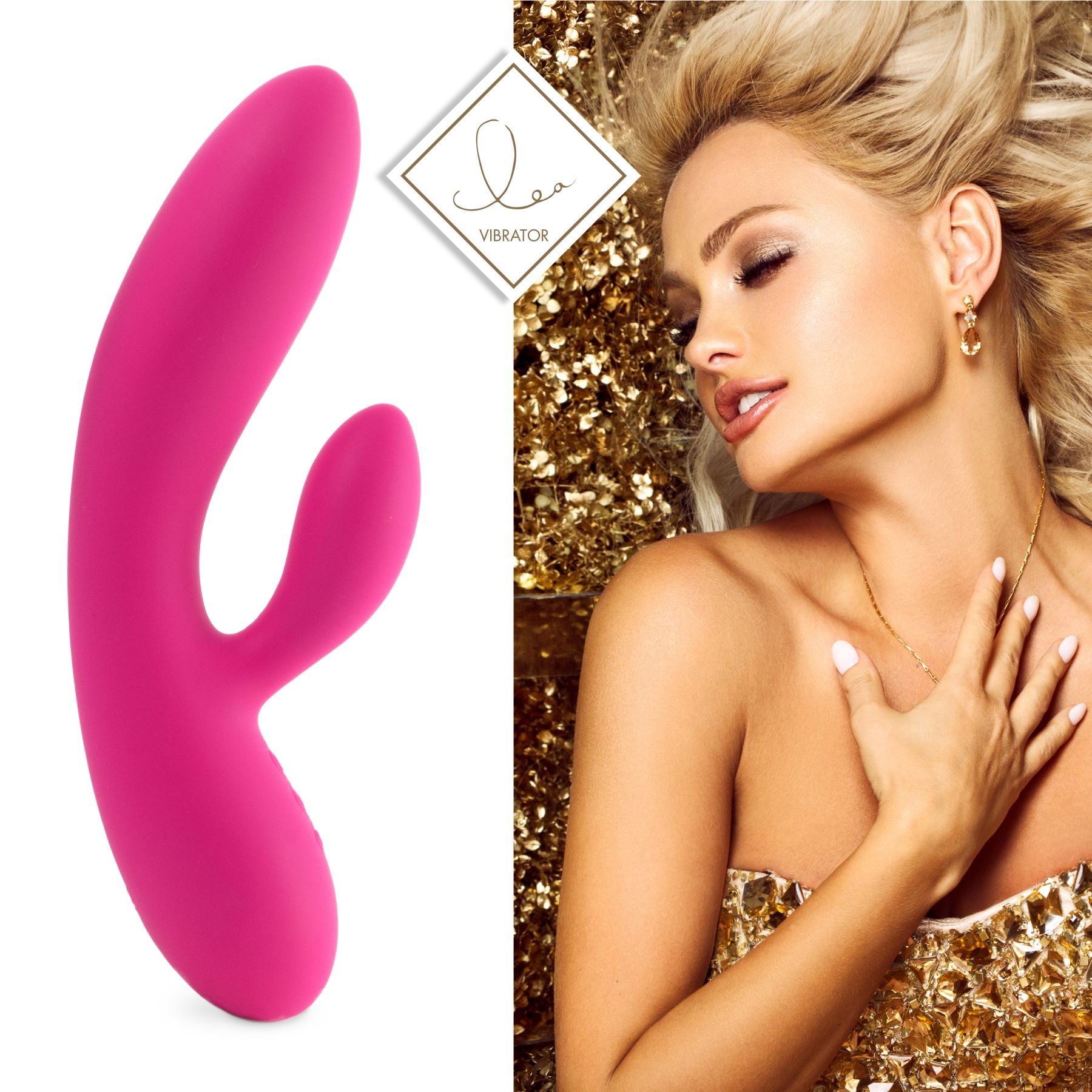 Thumb image for product index 16: Гибкий вибратор кролик с двумя моторами FeelzToys Lea Rabbit Vibrator 