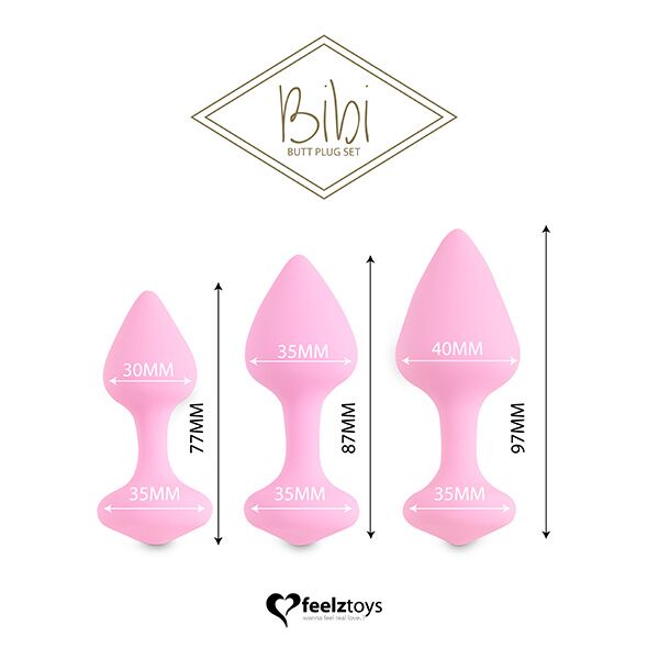 Thumb image for product index 8: Набір силіконових анальних пробок FeelzToys - Bibi Butt Plug Set