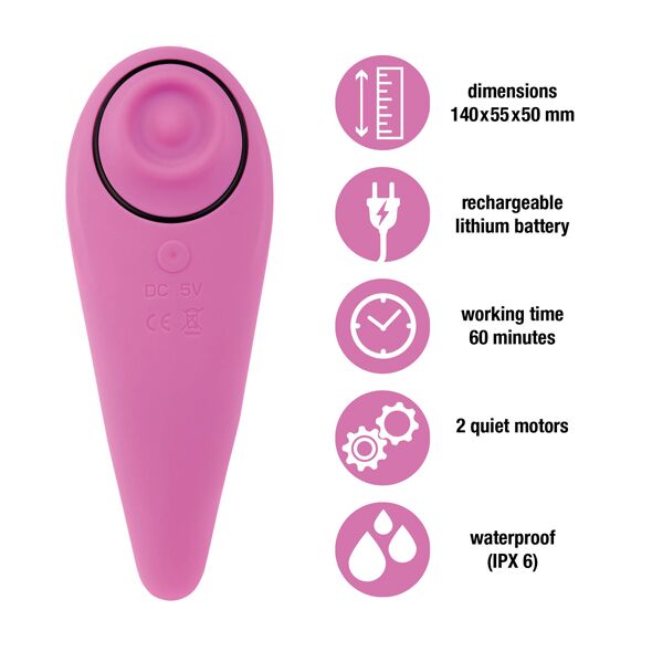 Thumb image for product index 3: Пульсатор для клітора плюс вібратор FeelzToys - FemmeGasm Tapping & Tickling Vibrator