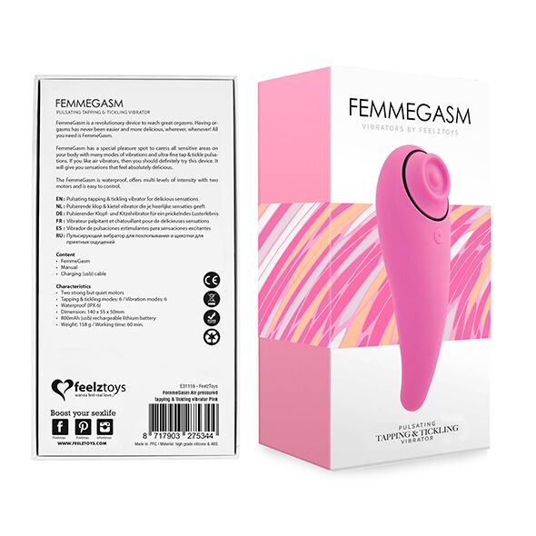 Thumb image for product index 2: Пульсатор для клітора плюс вібратор FeelzToys - FemmeGasm Tapping & Tickling Vibrator