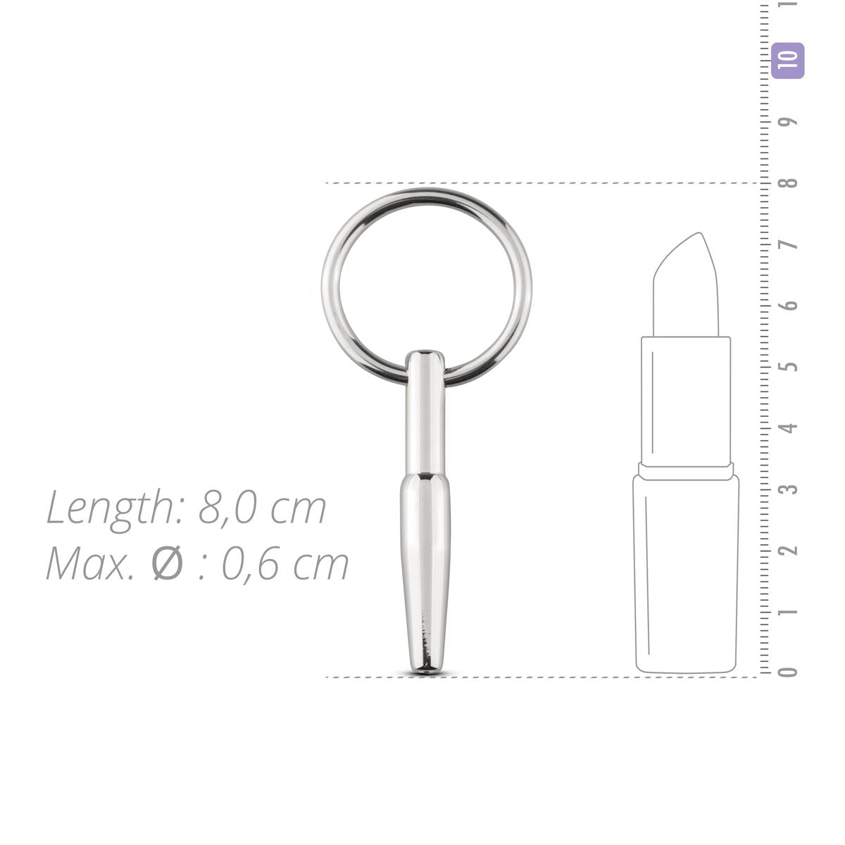 Thumb image for product index 4: Уретральный стимулятор Sinner Gear Unbendable — Hollow Penis Plug, 4 см